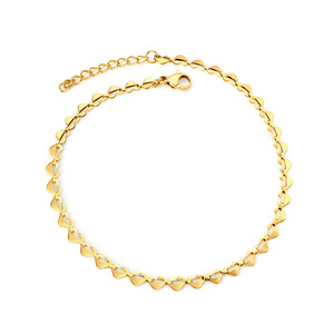 Fashion <b>Anklets</b> Stainless Steel Gold Plated Crystal Charm <b>Bracelet</b> For Women Elegant Jewelry Gift Accessory - Product Image 5