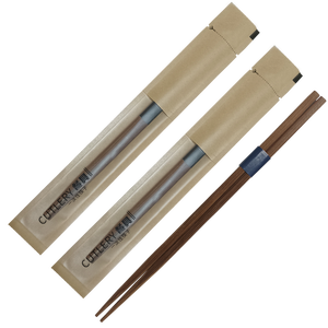 Tamamen Siyah Kılıflı Bambu Tek Kullanımlık Çubuk Kılıfı Özel Çubuk Kağıt Kaplama İkili Çubuk Sarma - Product Image 4