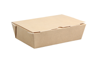 Boîte à emporter personnalisée avec logo, conteneur jetable carré pour la restauration rapide, emballage pour déjeuner, boîte bento en papier kraft pour emporter
