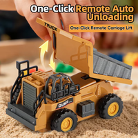 Mini-Excavatrice Télécommandée à Échelle 1:64, Camion Benne Entièrement Proportionnel, Vitesse Variable, Matériau en Alliage