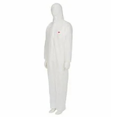 3ม.™ชุดป้องกันแบบใช้แล้วทิ้ง4500-W สีขาว L น้ำหนักเบากันน้ำและป้องกันไฟฟ้าสถิตย์ชุดวัสดุ PE และ PP - Product Image 1