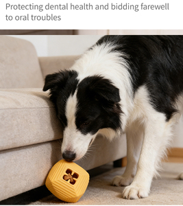 Balle distributrice de friandises carrée en TPR pour animaux de compagnie, jouet interactif à mâcher pour chien, anti-ennui - Product Image 5