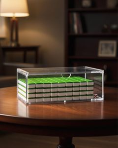 Multi-Purpose <b>Display</b> and Storage Box Clear Mahjong Organizer Case with Lid - Product Image 1