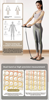 Báscula Digital de Grasa Corporal de Alta Precisión con Sensor Electrónico, Vidrio Templado, Aplicación OKOK, Capacidad de 180 kg, Diseño Compacto para Dormitorio