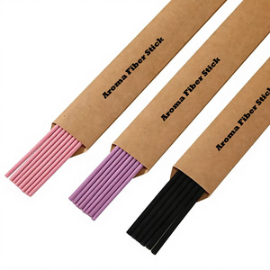 Bâtonnets diffuseurs en fibre de rotin de couleur orange de 3 mm, 4 mm, 5 mm pour diffuseur d'huiles essentielles et parfum d'ambiance - Product Image 2