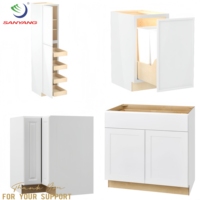 Armoires de cuisine en bois massif RTA White Shaker Armoires de cuisine modernes Armoires de cuisine prêtes à assembler