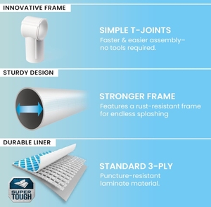 <span class=keywords><strong>Piscina</strong></span> Inflable Rectangular de PVC para Niños y Familias, para Jardín o Patio Trasero - Product Image 4