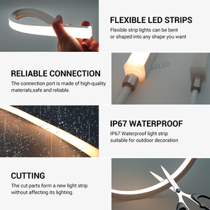 Tira de Luz LED de Neón de 16*16 mm, 126 LED/m, Tubo de Silicona Flexible, CRI90, para Iluminación de Techo en Hoteles Modernos, con Certificación UL, CE y RoHS - Product Image 6