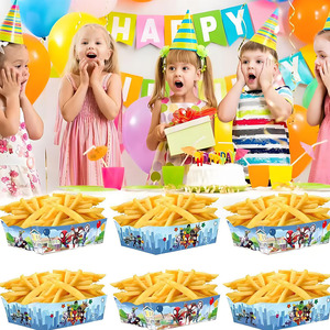 ถาดกระดาษใส่เฟรนช์ฟรายส์แบบใช้แล้วทิ้ง ดีไซน์กันรั่ว สำหรับบรรจุภัณฑ์อาหารจานด่วนแบบนำกลับบ้าน - Product Image 2