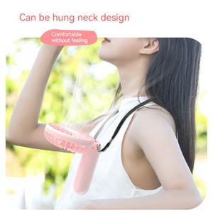 USB Charging Portable Mini Handheld Fan 3-Speed Folding Cooler with Stand Wearable Small Fan with High Comfort & Convenience - Product Image 3