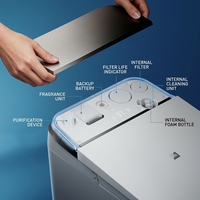WC intelligent à commande au pied avec couvercle à ouverture automatique, barrière de mousse, stérilisation complète, sans pression, pour salle de bain
