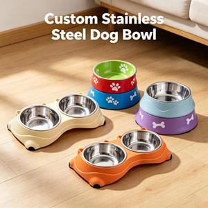 Tazón de Comida para Mascotas y Perros, Personalizado con Logotipo, Ecológico, de Acero Inoxidable, Antideslizante, Antideslizante, Antirrotura, Antideslizante para Gatos y Perros - Product Image 1