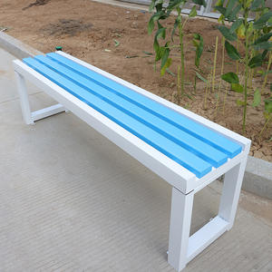 Silla de parque, <span class=keywords><strong>banco</strong></span> para exteriores, marco de acero galvanizado de madera maciza, tira de fila de madera anticorrosión artística, <span class=keywords><strong>Banco</strong></span> largo - Product Image 1