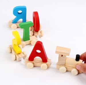 Brinquedos educativos montessori, de madeira, alta qualidade, treino de letras coloridas - Product Image 3