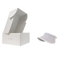 Boîtes d'expédition en carton ondulé blanc avec serrure à languette de chapeau de soleil imprimé personnalisé