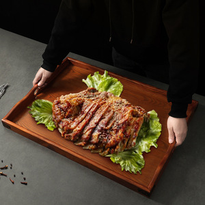 Wooden <b>Serving</b> <b>Tray</b> Extra <b>Large</b> With Handle For Roast Meat Platter Restaurant Use - Product Image 1