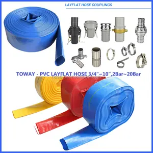 PVC Layflat PVC אספקת מים צינור העברת צינור השקיה צינור עבור נוזלי פריקה כבדים בחקלאות