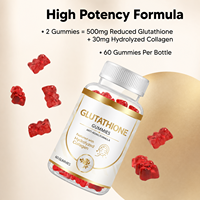 Gummies de Glutathion Collagène Hydrolysé 500mg Glutathion Réduit Formule Anti-Âge Soutien Immunitaire Adulte 60 Gummies OEM Privé