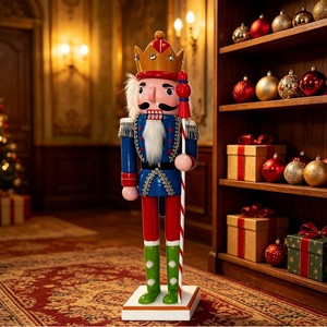 Décoration de Noël, fournitures pour fêtes de fin d'année, cadeau de Noël, soldat classique de 38 cm, ornement casse-noisette - Product Image 4