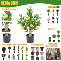 RUOPEI Arbre Citronnier Artificiel Faux Citronnier à Fruits Jaunes Sans Odeur Résistant aux UV Ignifuge Écologique pour Intérieur Maison Cuisine