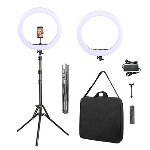 Luce ad Anello <span class=keywords><strong>Video</strong></span> da 21 Pollici per Fotografia, Illuminazione 3000-6000K <span class=keywords><strong>con</strong></span> Telecomando e Treppiede per Studio e Trucco - Product Image 1