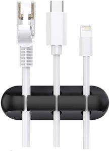 3-pack Supporto Del Cavo Clip di Gestione del Cavo Organizzatore Clip In Silicone Autoadesivo Adesivo per Desktop Cavo di Ricarica USB - Product Image 2