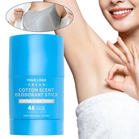 Déodorant en stick au parfum de coton, ingrédients naturels, fraîcheur et confiance toute la journée, parfum longue durée