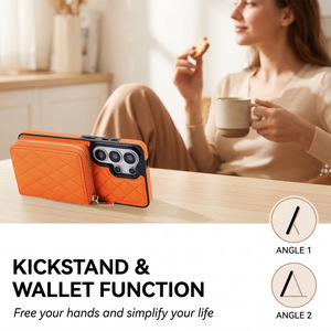 Étui de téléphone en cuir à fermeture éclair 2 en 1 avec fentes pour cartes, portefeuille, housse pour <span class=keywords><strong>Samsung</strong></span> S26 Ultra A17 Note20, <span class=keywords><strong>pochette</strong></span> de téléphone détachable - Product Image 6