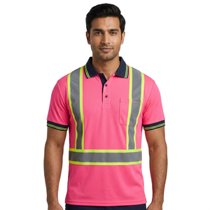Camiseta Polo de Seguridad Reflectante de Alta Visibilidad Personalizada, Manga Corta, Unisex, Transpirable, de Poliéster/Algodón, Ropa de Trabajo - Product Image 1