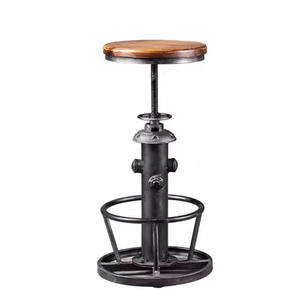 أثاث بار إبداعي قابل للتعديل من Ekintop أمريكي كلاسيكي من الخشب الصلب فن الحديد الصناعي مع طاقة الرياح - Product Image 5