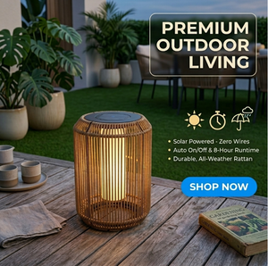 Lámpara Solar de Ratán LED para Exteriores, Decoración del Hogar, Lámparas Solares LED Tejidas a Mano para <span class=keywords><strong>Terraza</strong></span>, con Batería, Impermeables y Portátiles - Product Image 1