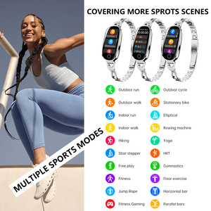 Bracelet intelligent pour femmes, bracelet en métal, lecture de musique, moniteur de fréquence cardiaque, montres intelligentes de sport, bracelet intelligent pour femme, tracker de fitness - Product Image 6