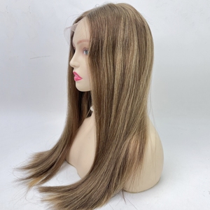 EMEDA prix d'usine base de soie cendrée petites couches perruque juive de cheveux humains vierges européens perruques casher - Product Image 3