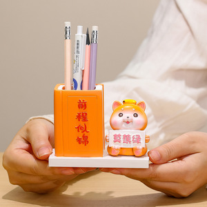 Portaplumas decorativo de resina cuadrado con impresión UV, regalo personal, decoración de escritorio, regalo de regreso a clases - Product Image 3