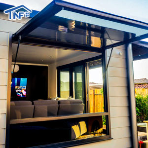 Finestre in Alluminio a Taglio Termico Moderne con Vetro, Finestra a Battente con Apertura Verso l'Esterno per Ville e Cucine con Tenda a Rullo - Product Image 1