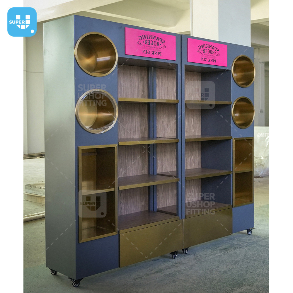 Настенный шкаф для хранения виски, под старину под заказ, со съемным деревянным замком, мебель для бара, гостиной