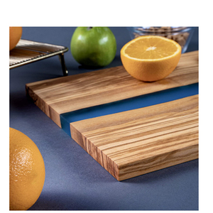 Gratis Verzending Keuken Decor Epoxyhars Handwerk Houten Charcuterie Board Olijfhout Hars Snijplank - Product Image 6