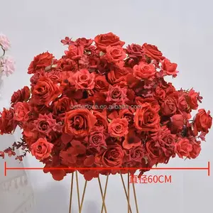 Chrysanthemum Betterlove Red Flower Balls Wedding Centerpieces Chrysanthemum Bouquet For Wedding Decoration Artificial Green