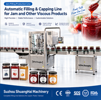 Ligne de remplissage de confiture entièrement automatique pour produits visqueux, équipement de mise en bouteille de sauce pâtes et sauce pommes à commande servo-moteur