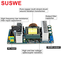 Module d'alimentation isolé AC-DC, carte d'alimentation à découpage 36v8a