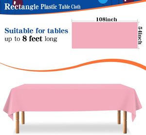 Nappe de table jetable en plastique de couleur unie pour événements, anniversaires, mariages – 32 couleurs – Vente en gros - Product Image 5