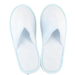 hotel travelling blue slipper printed logo cheap price high quality luxury look