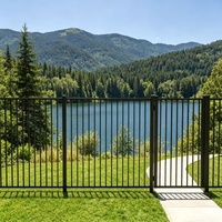 Panneaux de clôture électrique en alliage d'aluminium thermolaqué, design à lattes pour extérieur, clôture de jardin pour l'intimité, personnalisable, résistant à la chaleur, écologique