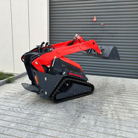 Mini-chargeuse compacte sur chenilles avec écran de surveillance numérique, composé de caoutchouc durable et haute efficacité