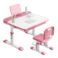 Ensemble table et chaise d'étude réglables en hauteur pour écoliers, enfants, garçons et filles