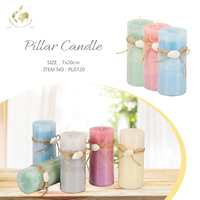 Bougie pilier parfumée faite à la main pour la décoration de la maison, utilisation pour les fêtes/mariages en intérieur
