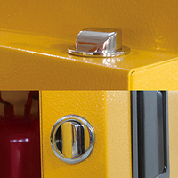 Yangına Dayanıklı Laboratuvar Dolabı, Çift Kapılı Üç Katlı Raflı Kilitlenebilir Laboratuvar Yanıcı Maddeler Depolama Dolabı