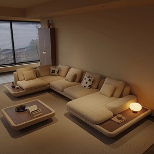 Divano Sezionale a U Grande <span class=keywords><strong>per</strong></span> <span class=keywords><strong>Soggiorno</strong></span>, Divano <span class=keywords><strong>Moderno</strong></span> in Tessuto con Chaise Longue, Set di Divani Angolari - Product Image 1