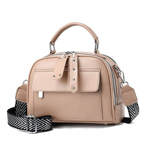 Fashion Design Straps Shoulder Crossbody Bag Pu Leather Handbags Ladies Zipper Closure Outdoor Large Capacity 2024 Bags - Product Image 3