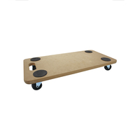 Carro plano de madera portátil, herramientas manuales, muebles para el hogar, carro móvil, carro de MDF con alfombrilla antideslizante